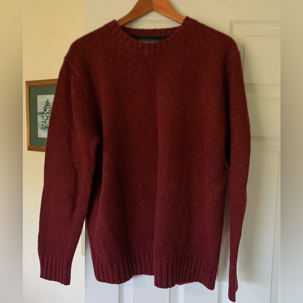 Orvis Men’s Sweater 80% Wool 20% Nylon Size L Large
